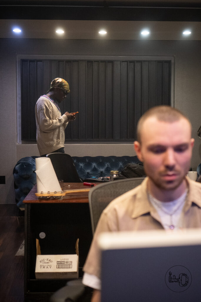 Two men making music