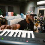 Man playing keyboard