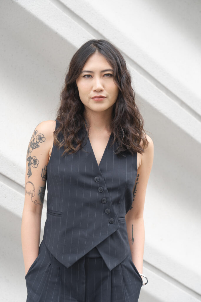 fashionable woman posing for portrait
